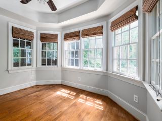 Woven wood blinds installed on windows, bringing natural warmth to your space.